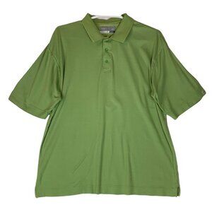 Cutter & Buck Mens CB DryTec Polo Shirt XXL Pale Green Moisture-Wicking Cotton
